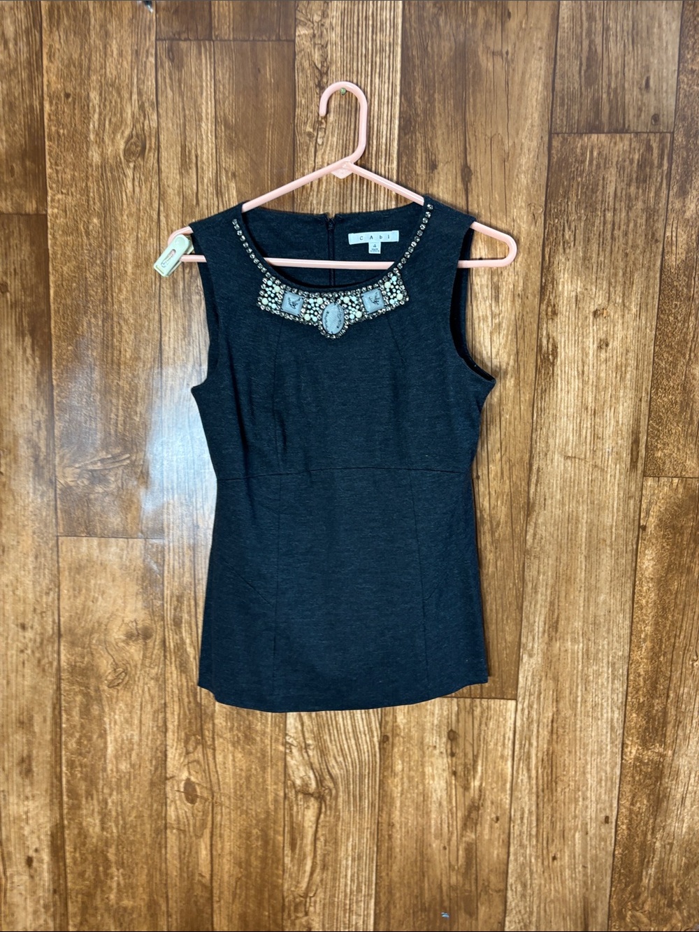 CAbi Black Embellished Mini Dress